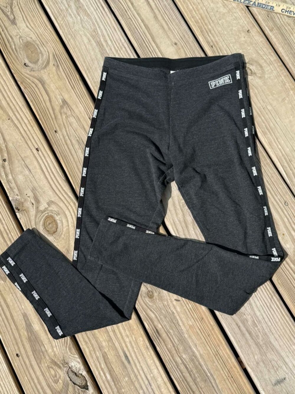VS PINK Black Leggings small Athleisure Clean Girl Gymcore Y2K Fit 3134